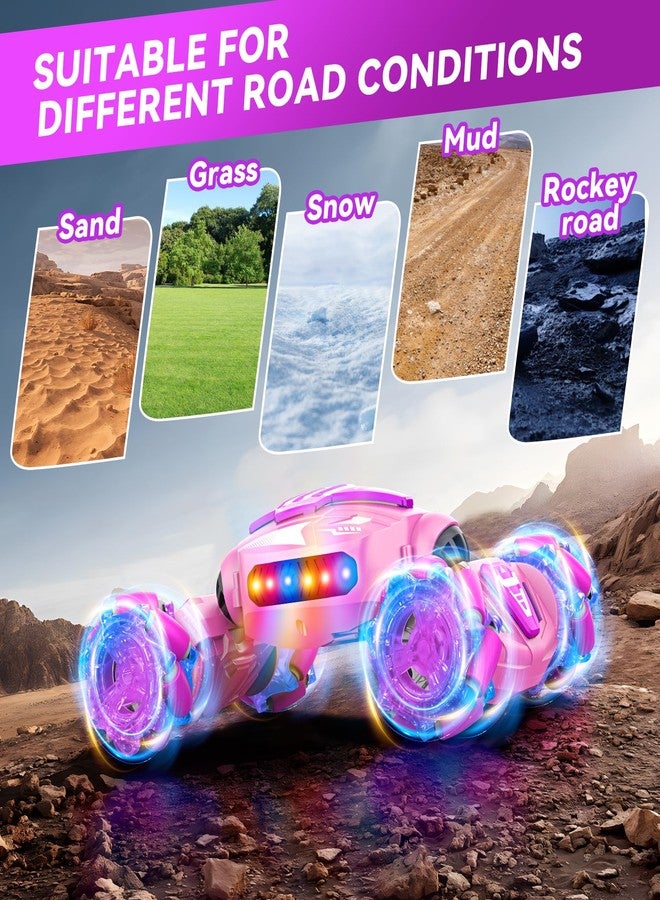 Nicella Gesture Sensing RC Stunt Car, Remote Control Car 360° Rotating 4WD 2.4Ghz RC Cars Transform Hand Controlled Toys with Light & Music, Best Gifts for Girls Age 6-7 8-12 - Image 5